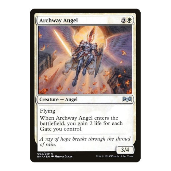 Archway Angel (RNA) #3 Uncommon (Lightly Played) Ravnica Allegiance Magic: The Gathering: 2019