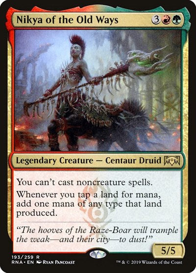 Nikya of the Old Ways (RNA) #193 Rare (Lightly Played) Ravnica Allegiance Magic: The Gathering: 2019