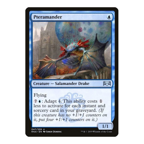 Pteramander (RNA) #47 Uncommon (Lightly Played) Ravnica Allegiance Magic: The Gathering: 2019