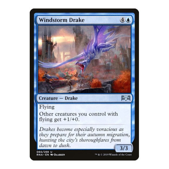 Windstorm Drake (RNA) #60 Uncommon (Lightly Played) Ravnica Allegiance Magic: The Gathering: 2019