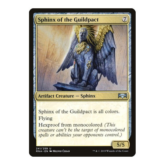 Sphinx of the Guildpact (RNA) #241 Uncommon (Lightly Played) Ravnica Allegiance Magic: The Gathering: 2019