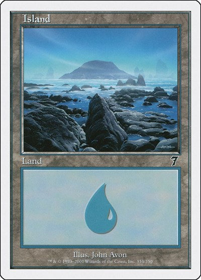 Island 334 (7ED) #334★ Land (Heavily Played) 7th Edition Magic: The Gathering: 2001