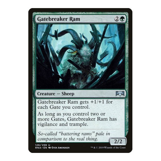 Gatebreaker Ram (RNA) #126 Uncommon (Lightly Played) Ravnica Allegiance Magic: The Gathering: 2019