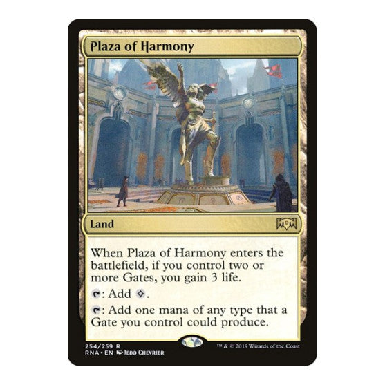 Plaza of Harmony (RNA) #254 Rare Ravnica Allegiance Magic: The Gathering: 2019