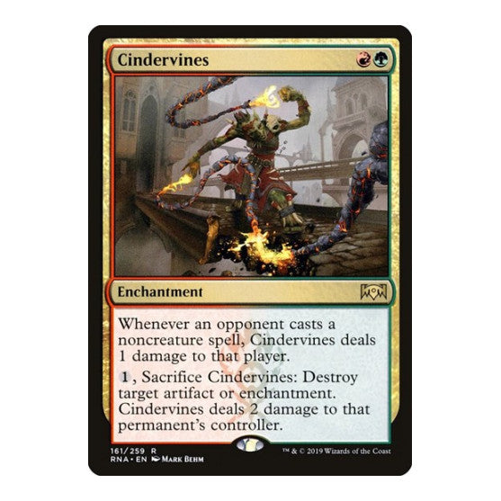 Cindervines (RNA) #161 Rare (Lightly Played) Ravnica Allegiance Magic: The Gathering: 2019