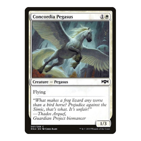 Concordia Pegasus (RNA) #7 Common (Lightly Played) Ravnica Allegiance Magic: The Gathering: 2019