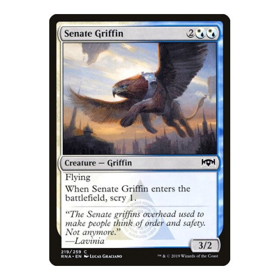 Senate Griffin (RNA) #219 Common (Lightly Played) Ravnica Allegiance Magic: The Gathering: 2019