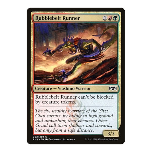 Rubblebelt Runner (RNA) #202 Common (Lightly Played) Ravnica Allegiance Magic: The Gathering: 2019