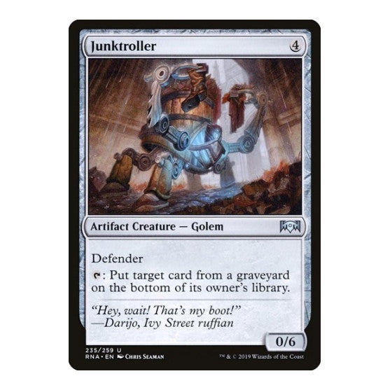 Junktroller (RNA) #235 Uncommon (Lightly Played) Ravnica Allegiance Magic: The Gathering: 2019