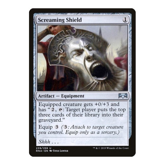 Screaming Shield (RNA) #239 Uncommon (Lightly Played) Ravnica Allegiance Magic: The Gathering: 2019