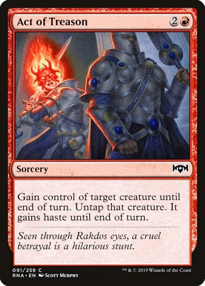 Act of Treason (RNA) #91 Common (Lightly Played) Ravnica Allegiance Magic: The Gathering: 2019