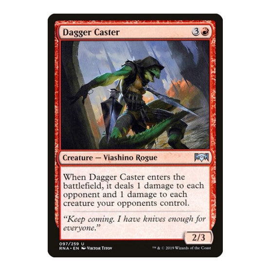 Dagger Caster (RNA) #97 Uncommon (Lightly Played) Ravnica Allegiance Magic: The Gathering: 2019