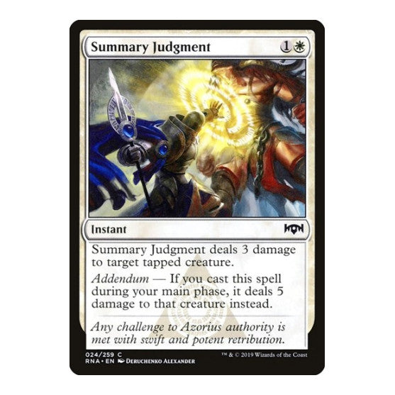 Summary Judgment (RNA) #24 Common (Lightly Played) Ravnica Allegiance Magic: The Gathering: 2019