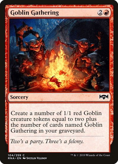 Goblin Gathering (RNA) #104 Common Ravnica Allegiance Magic: 2019