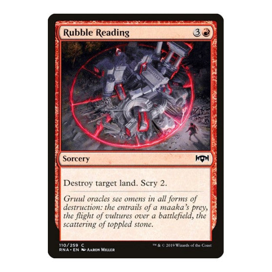 Rubble Reading (RNA) #110 Common (Lightly Played) Ravnica Allegiance Magic: The Gathering: 2019