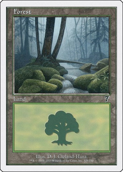 2001 Magic: 7th Edition (7ED) - Forest 328 (#328★, Land)