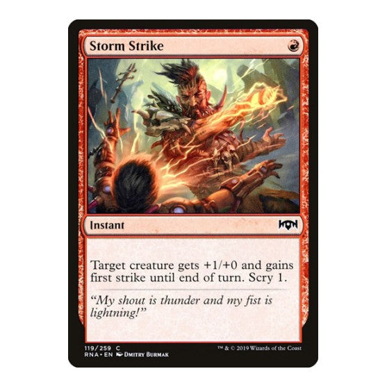 Storm Strike (RNA) #119 Common (Lightly Played) Ravnica Allegiance Magic: The Gathering: 2019