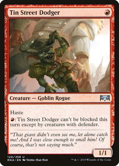 Tin Street Dodger (RNA) #120 Uncommon (Lightly Played) Ravnica Allegiance Magic: The Gathering: 2019