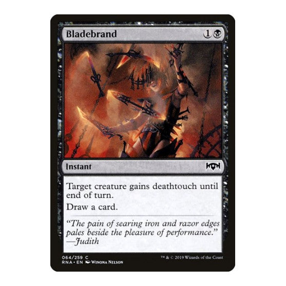 Bladebrand (RNA) #64 Common (Lightly Played) Ravnica Allegiance Magic: The Gathering: 2019