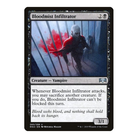 Bloodmist Infiltrator (RNA) #65 Uncommon (Lightly Played) Ravnica Allegiance Magic: The Gathering: 2019