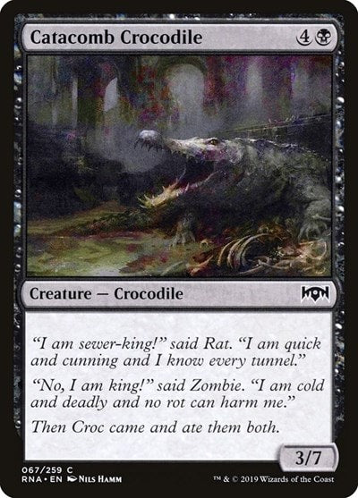 Catacomb Crocodile (RNA) #67 Common (Lightly Played) Ravnica Allegiance Magic: The Gathering: 2019