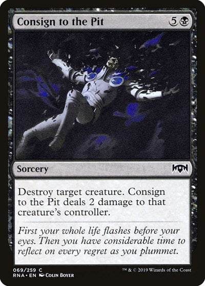 Consign to the Pit (RNA) #69 Common (Lightly Played) Ravnica Allegiance Magic: The Gathering: 2019