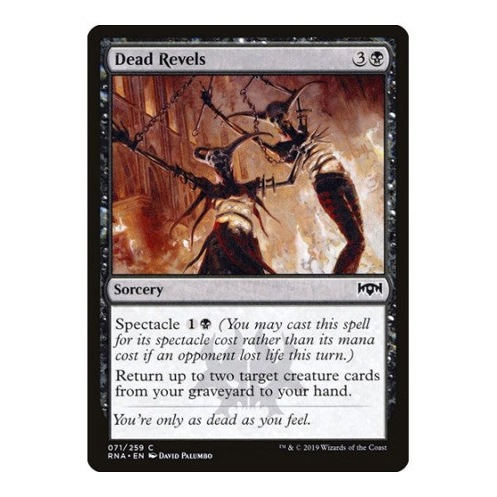 Dead Revels (RNA) #71 Common (Lightly Played) Ravnica Allegiance Magic: The Gathering: 2019