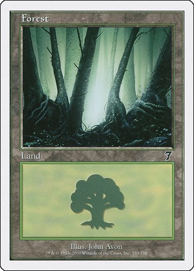 2001 Magic: 7th Edition (7ED) - Forest 330 (#330★, Land)