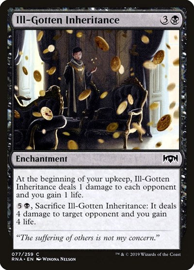 Ill Gotten Inheritance (RNA) #77 Common (Lightly Played) Ravnica Allegiance Magic: 2019