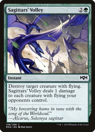 Sagittars Volley (RNA) #138 Common (Lightly Played) Ravnica Allegiance Magic: The Gathering: 2019