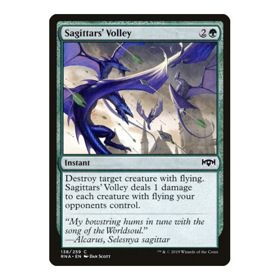 Sagittars' Volley (RNA) #138 Common (Lightly Played) Ravnica Allegiance Magic: The Gathering: 2019