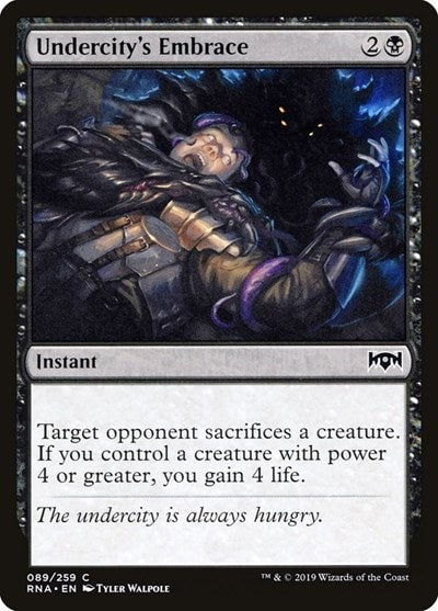 Undercitys Embrace (RNA) #89 Common (Lightly Played) Ravnica Allegiance Magic: The Gathering: 2019