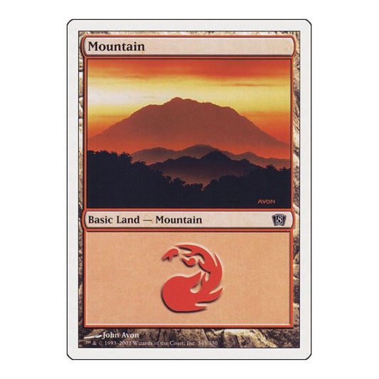 Mountain (345) (8ED) #345 Land (Lightly Played) 8th Edition Magic: The Gathering: 2003