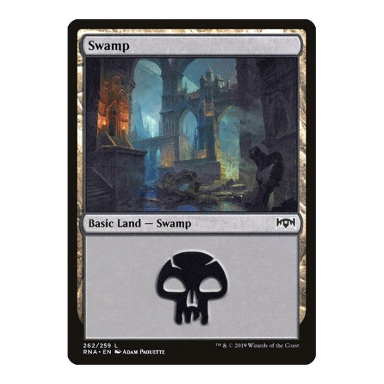 Swamp (RNA) #262 Land (Foil Lightly Played) Ravnica Allegiance Magic: The Gathering: 2019