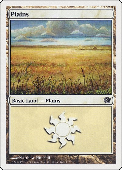 Plains 332 (9ED) #332★ Land (Heavily Played) 9th Edition Magic: 2005