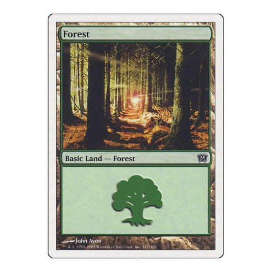 Forest (347) (9ED) #347 Land (Moderately Played) 9th Edition Magic: The Gathering: 2005