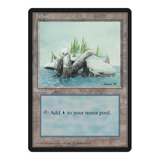 Island (336) (ICE) #336 Land (Heavily Played) Ice Age Magic: The Gathering: 1995