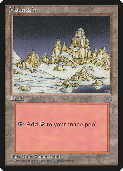 Mountain 342 (ICE) #378 Land (Heavily Played) Ice Age Magic: The Gathering: 1995