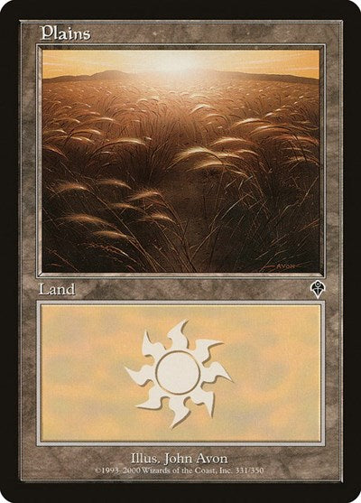 Plains 331 (INV) #331 Land (Foil Moderately Played) Invasion Magic: 2000