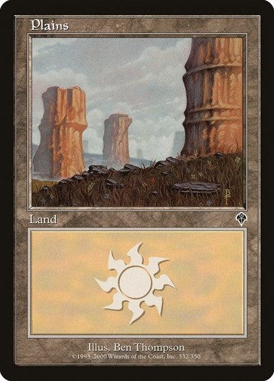 Plains 332 (INV) #332 Land (Heavily Played) Invasion Magic: 2000