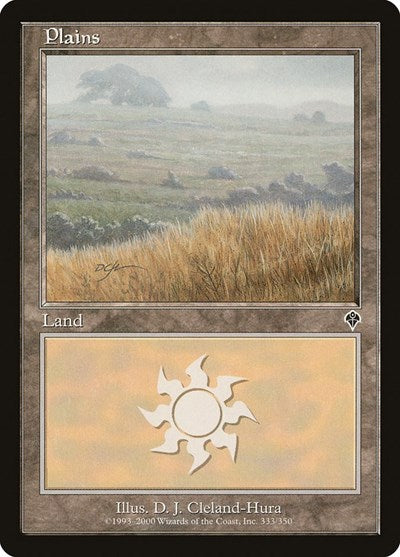 Plains 333 (INV) #333 Land (Foil Heavily Played) Invasion Magic: 2000