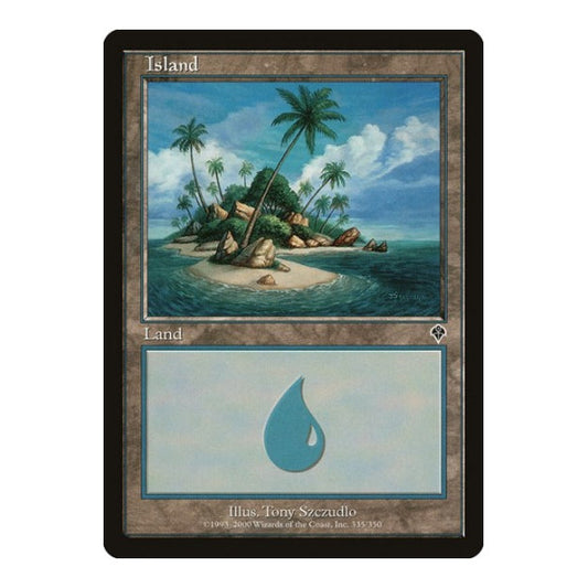 Island (335) (INV) #335 Land Invasion Magic: The Gathering: 2000