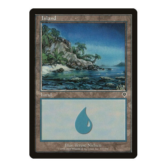Island 337 (INV) #337 Land (Moderately Played) Invasion Magic: The Gathering: 2000