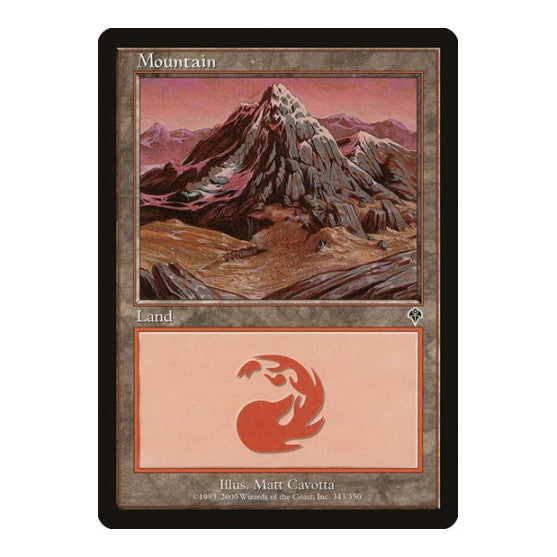 Mountain 343 (INV) #343 Land (Lightly Played) Invasion Magic: The Gathering: 2000