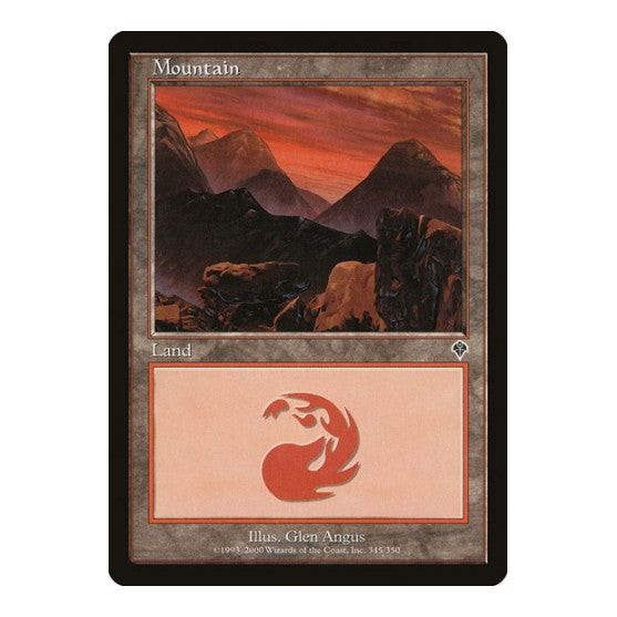 Mountain 345 (INV) #345 Land (Moderately Played) Invasion Magic: The Gathering: 2000