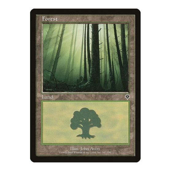 Forest 347 (INV) #347 Land Invasion Magic: The Gathering: 2000
