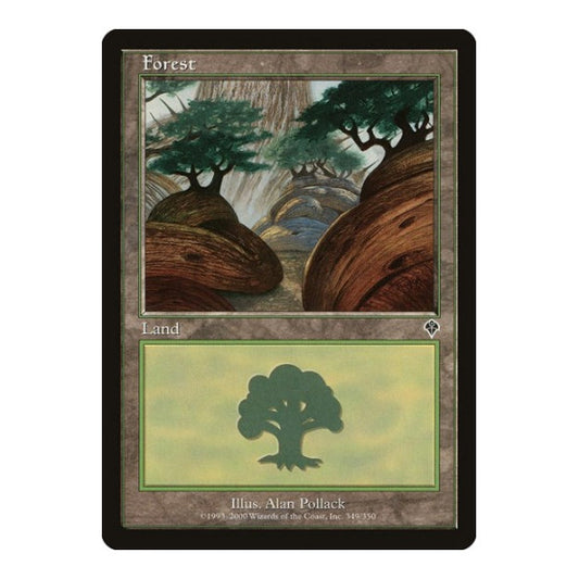 Forest (349) (INV) #349 Land (Heavily Played) Invasion Magic: The Gathering: 2000