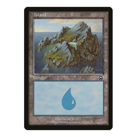 Island (336) (MMQ) #336 Land Mercadian Masques Magic: The Gathering: 1999