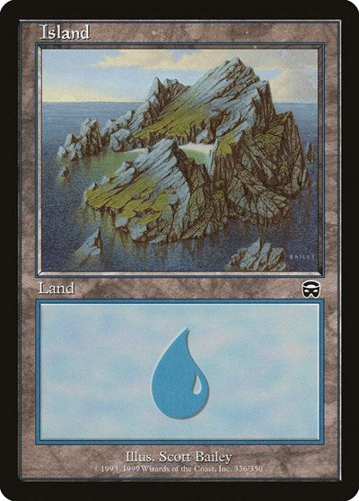 Island 336 (MMQ) #336 Land Mercadian Masques Magic: The Gathering: 1999