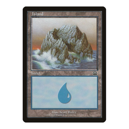 Island (337) (MMQ) #337 Land (Heavily Played) Mercadian Masques Magic: The Gathering: 1999